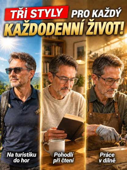 Bez nutnosti měření zraku! Progresivní brýle s AI: ostré vidění na blízko i do dálky v jedněch brýlích!