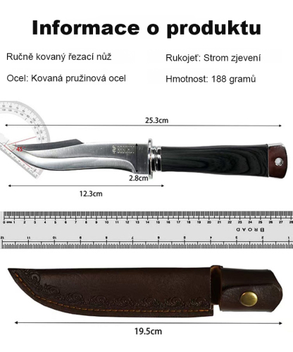 Multifunkční outdoorový nůž „8 v 1“ – přenosný nástroj pro sebeobranu a krizové situace, navržený tak, aby odolal ohnutí a nedošlo u něj k odštípnutí materiálu