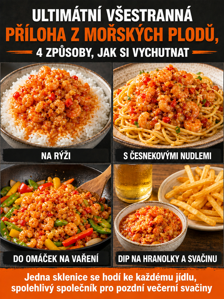 Pikantní a křupavé krevety ihned k jídlu, i s krunýřem, překypující šťávou v každém soustu
