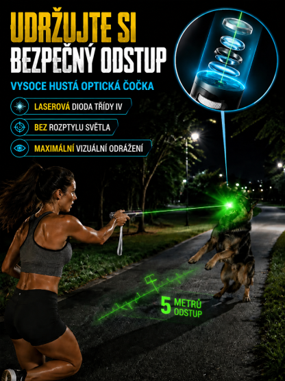 Vojenský taktický laser červený/zelený | Vznícení při 1000 °C, odstraňování cizích těles, dosah 1000 yardů