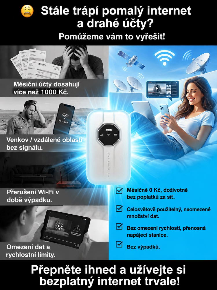 Za cenu jediného oběda: Doživotní neomezené 5G Wi-Fi bez SIM karty a poplatků!