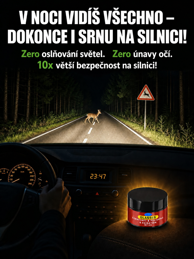 Leštěnka na Odstranění Škrábanců z Autoskel – 3 Sekundy a Škrábance Jsou Pryč! 100% Antireflexní Řešení pro Noční Jízdu!