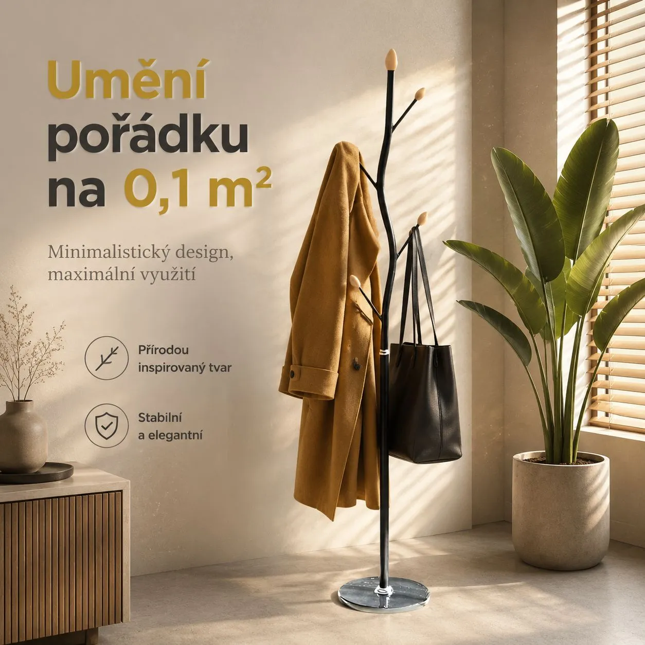 Věšák na kabáty a klobouky