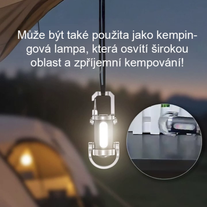 Multifunkční 3v1 Mini Svítilna a Powerbanka 20 000 mAh – Extrémní Výkon Do Kapsy!