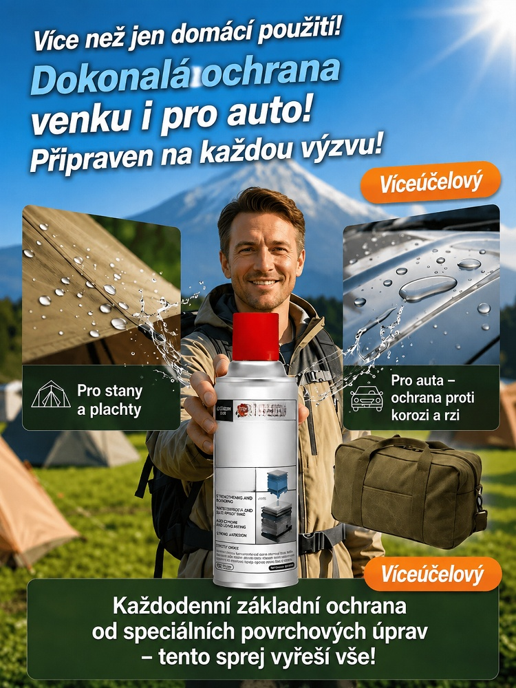 Německý rychleschnoucí voděodolný sprej