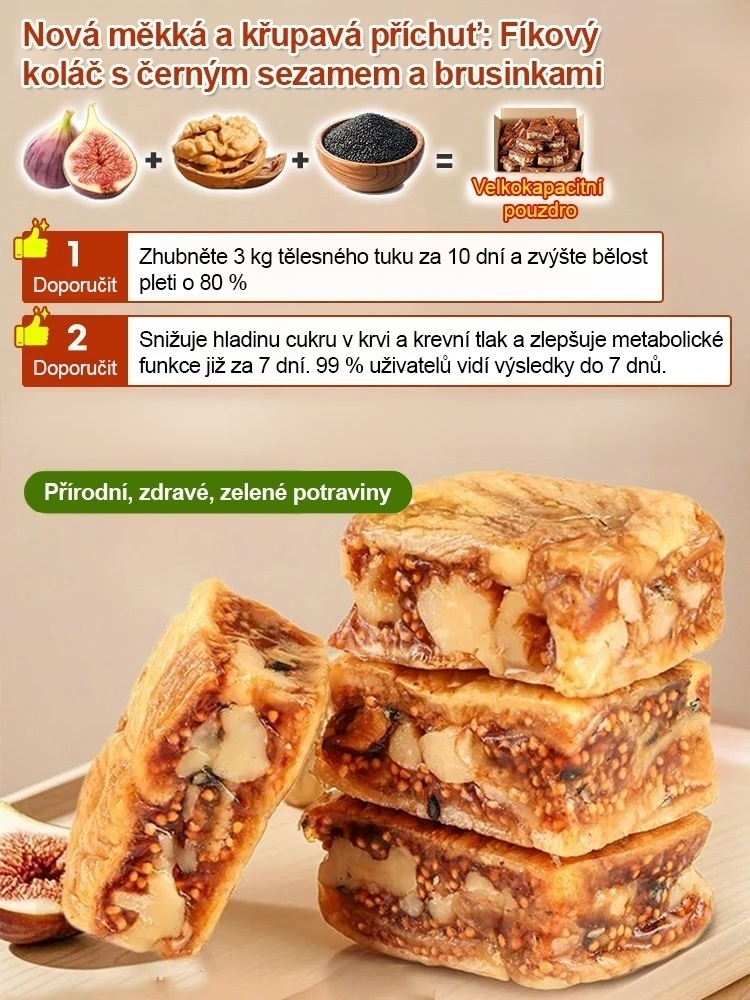 ✨Prémiové Fíkové a Ořechové Superpotravinové Kousky: Dokonalá Chuť Bez Přidaného Cukru!