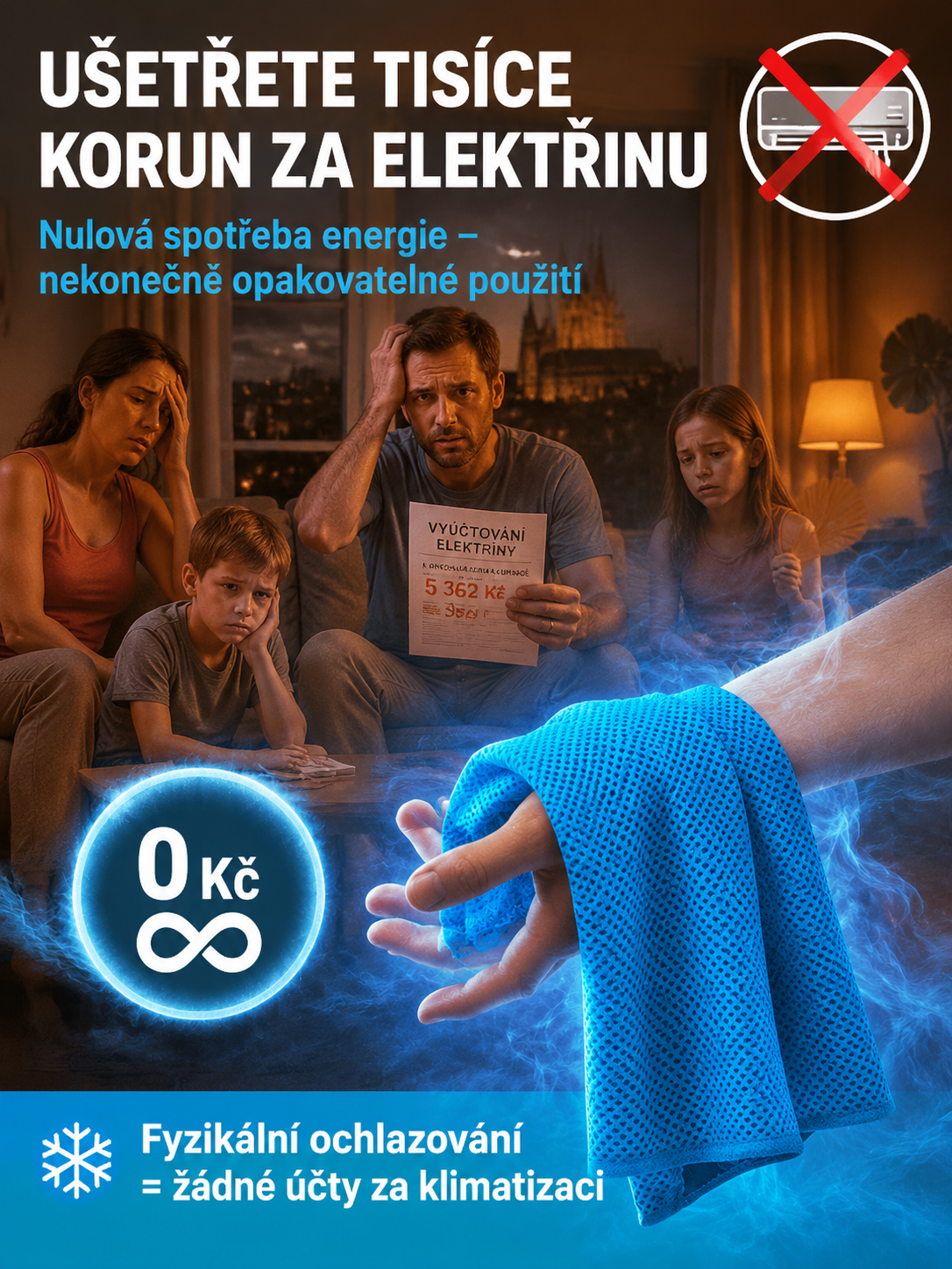 Letní chladicí ručník