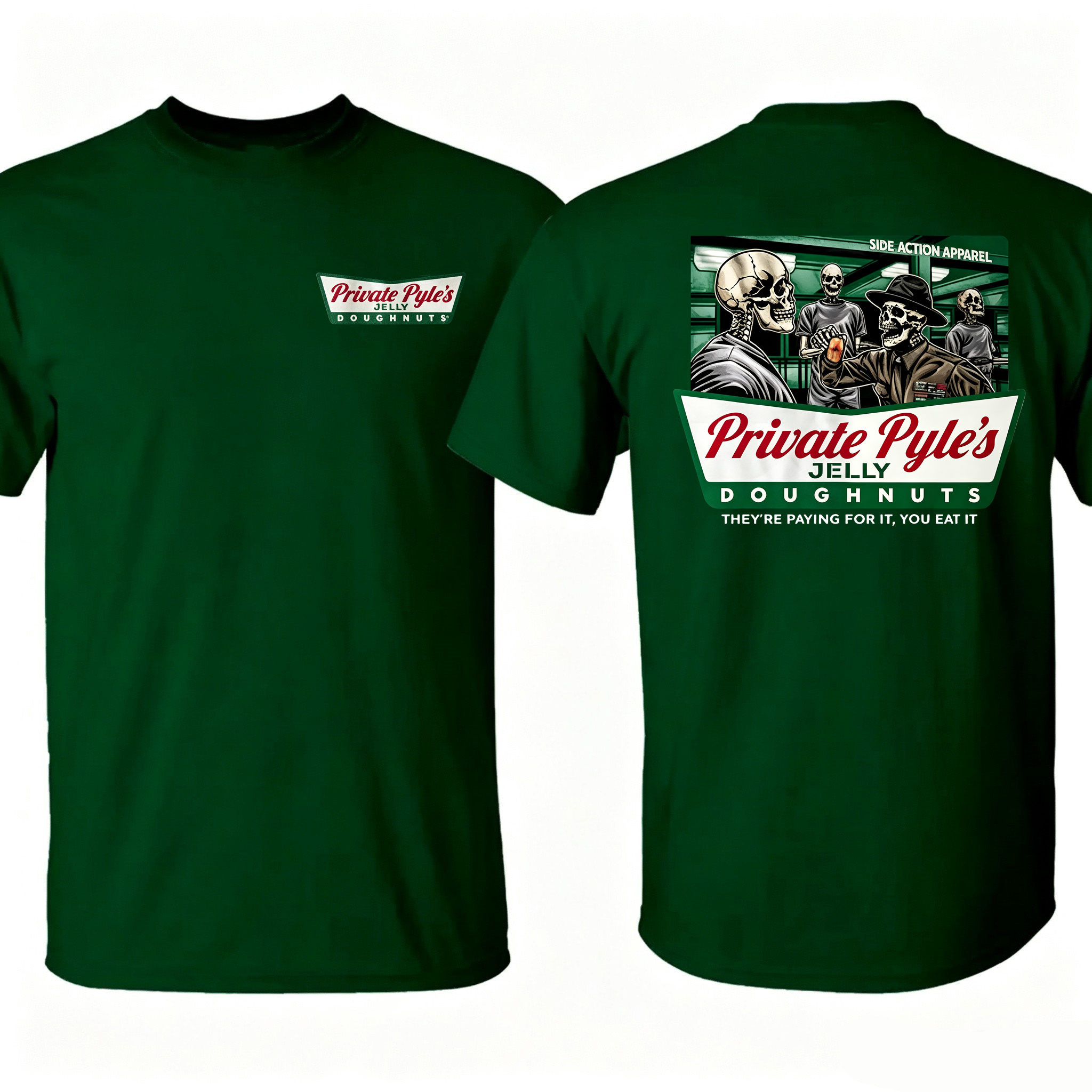 Private Pyle's Jelly Doughnuts Graphic T-Shirt – Patriotic Military Tee