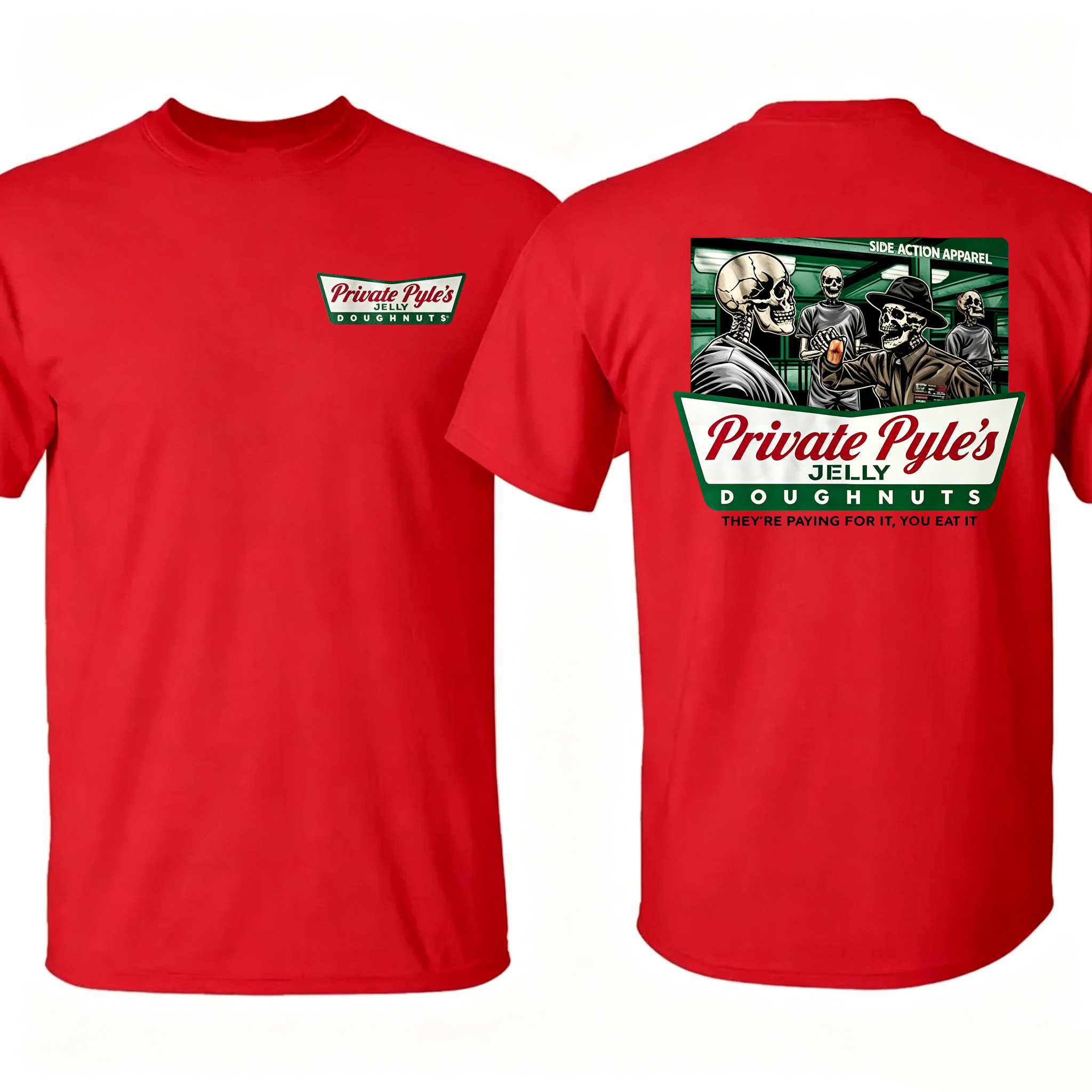 Private Pyle's Jelly Doughnuts Graphic T-Shirt – Patriotic Military Tee