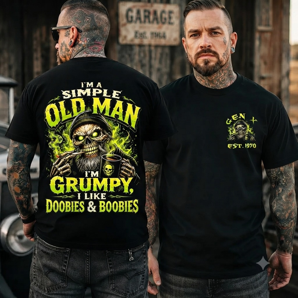 Funny Gen X Biker Graphic Tee