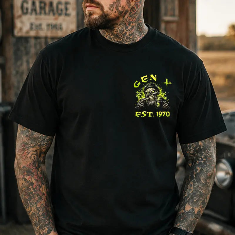 Funny Gen X Biker Graphic Tee