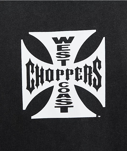 West Coast Choppers Flat Logo Black Wash T-Shirt