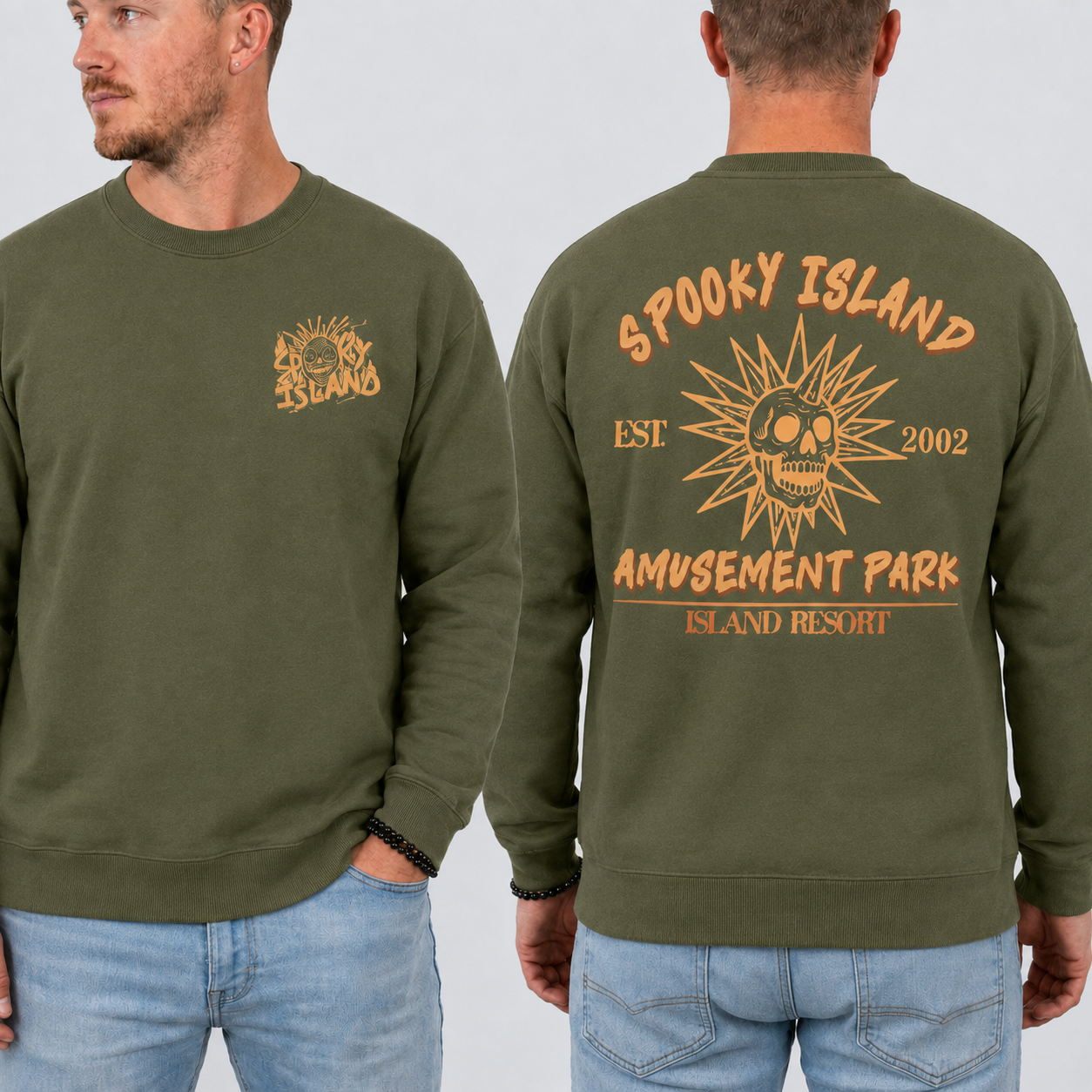 Unisex Spooky Island Halloween Movie Sweatshirt