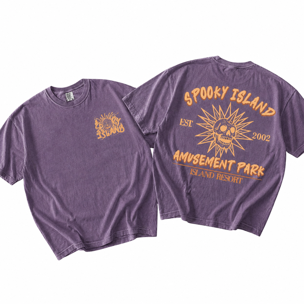 Unisex Spooky Island Comfort Colors Shirt, Retro Halloween Movie Shirt, Disco Skull T-Shirt, 90s Nostalgia Halloween, Summer Spooky Shirt