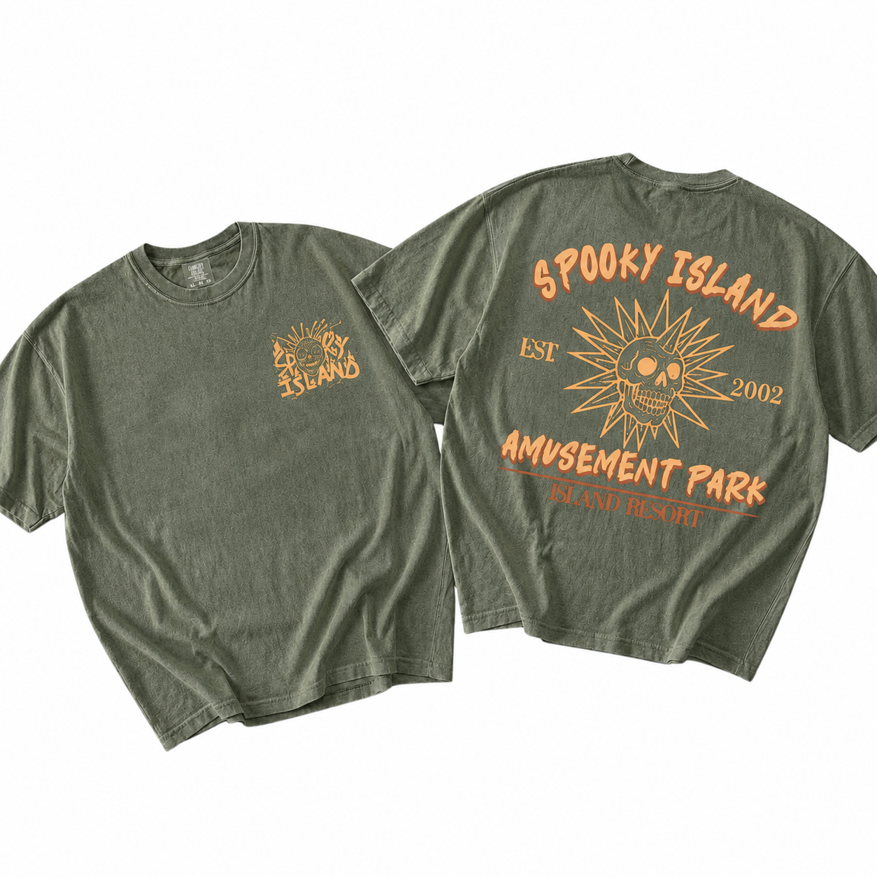 Unisex Spooky Island Comfort Colors Shirt, Retro Halloween Movie Shirt, Disco Skull T-Shirt, 90s Nostalgia Halloween, Summer Spooky Shirt