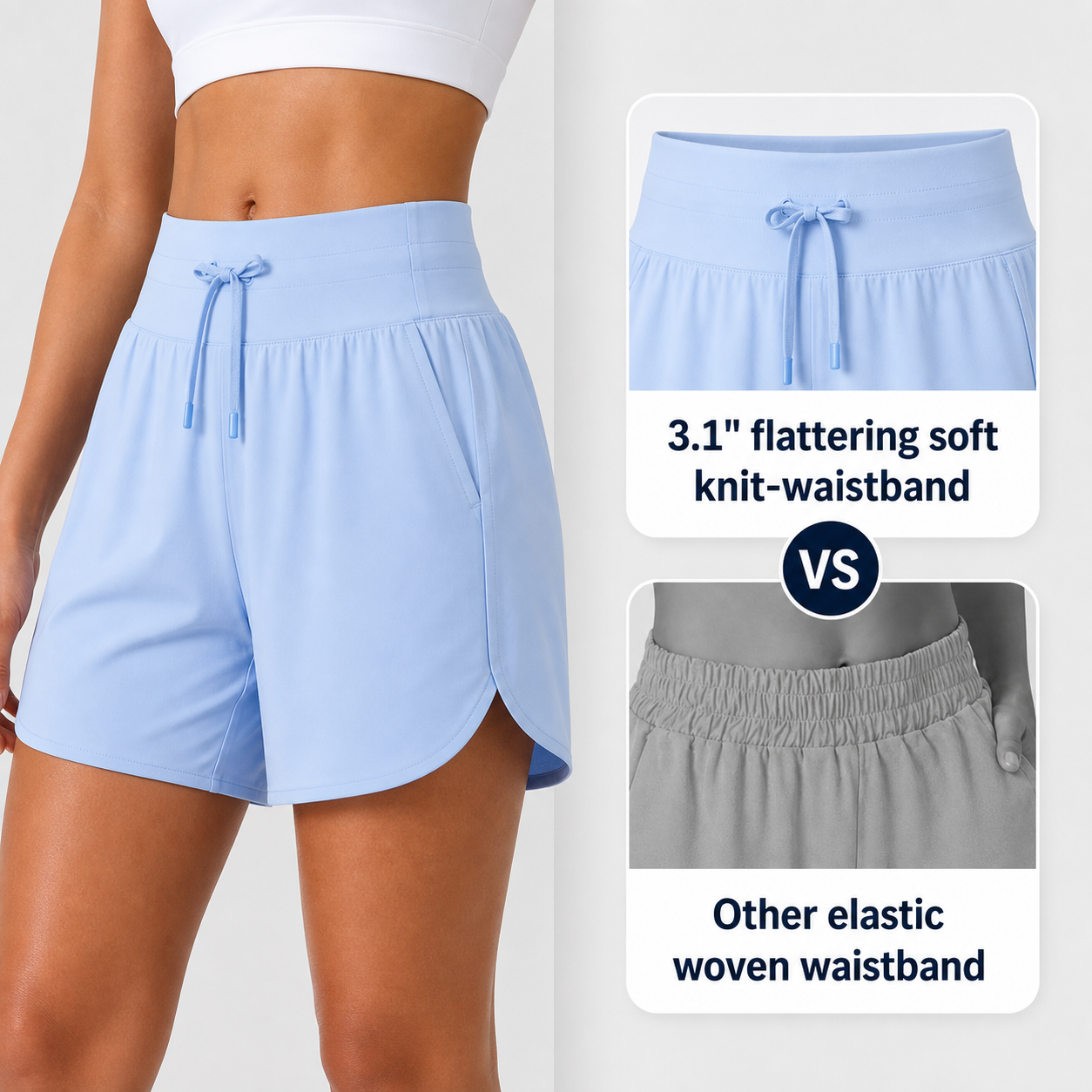 Women's 7-Inch High-Waist Quick-Dry Running Shorts Bundle