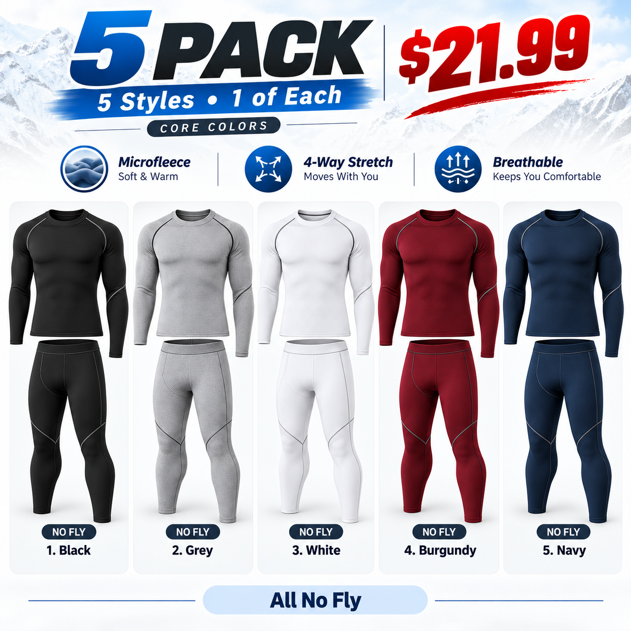 5PACK Core Colors - Regular - five complete thermal sets