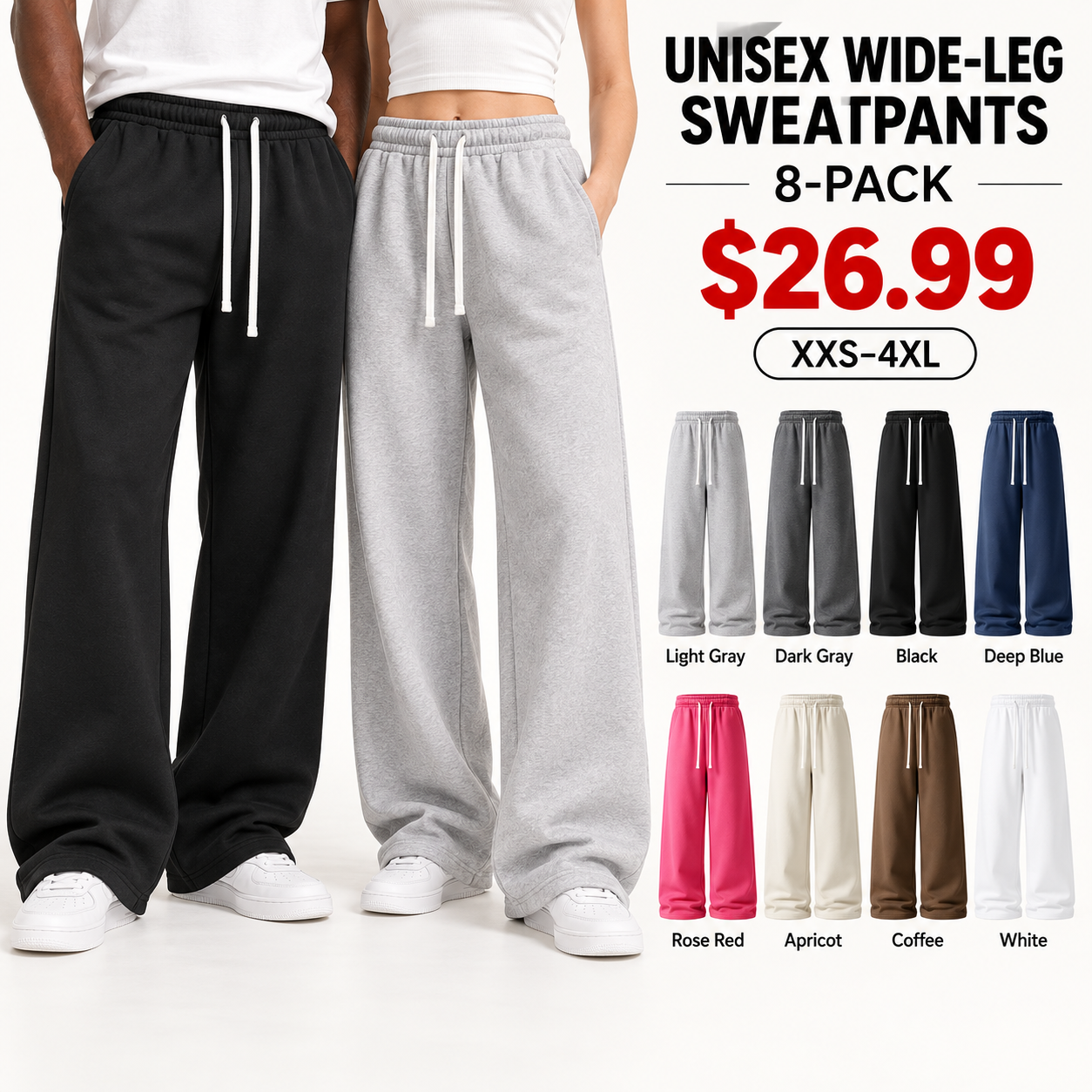 Unisex wide-leg sweatpants hero image