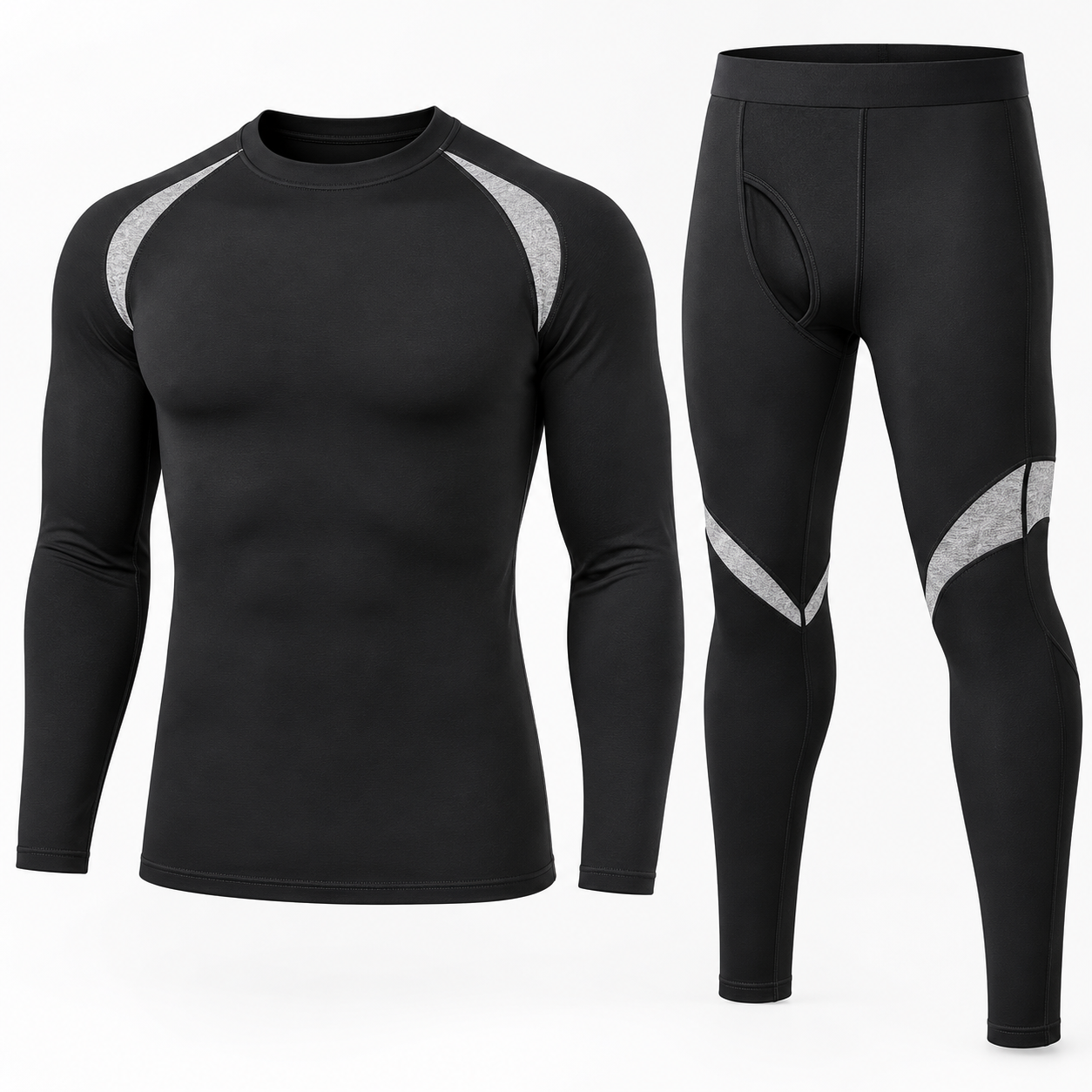 Men’s thermal top and bottom set - product front detail anchor