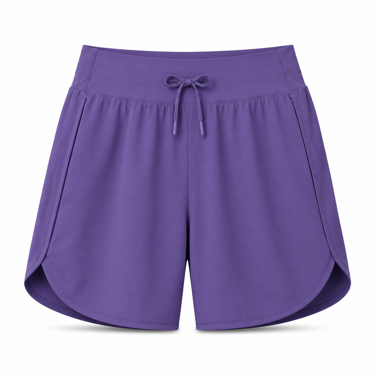 Purple women's 7-inch high-waist quick-dry running shorts