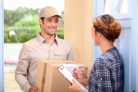 General GZUSK parcel delivery handoff illustration