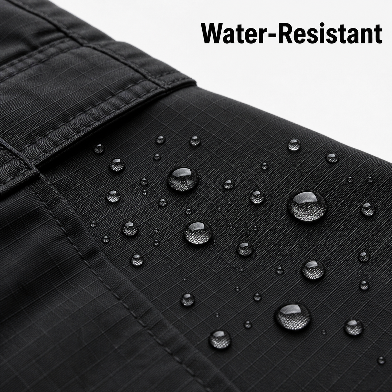 Water resistant ripstop fabric detail