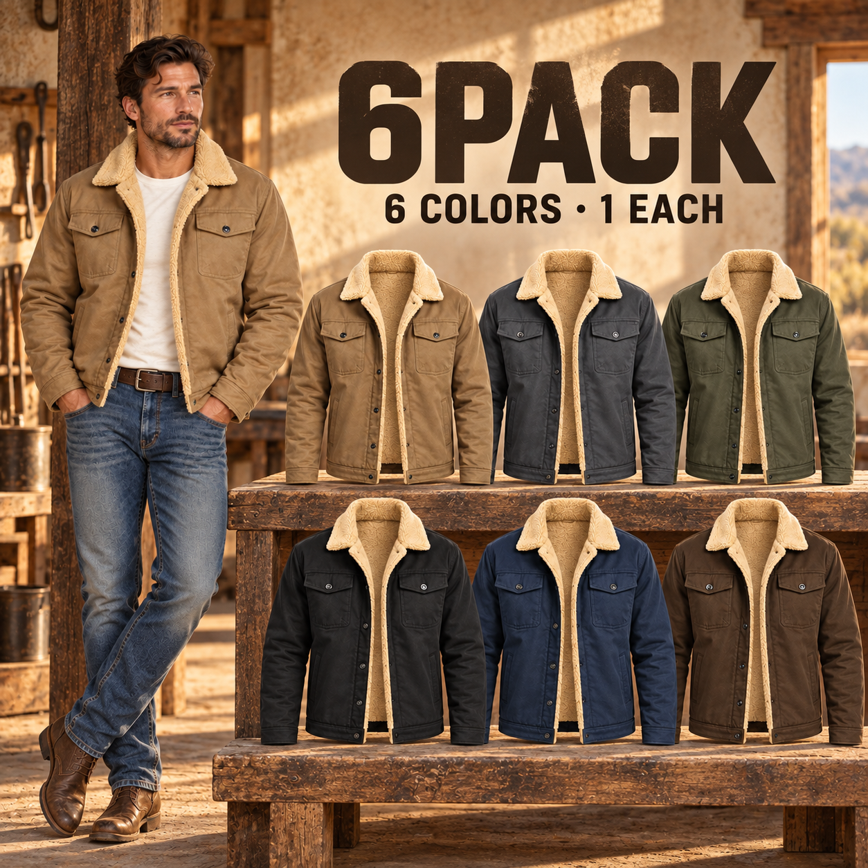 Six-color assorted jacket 6-pack