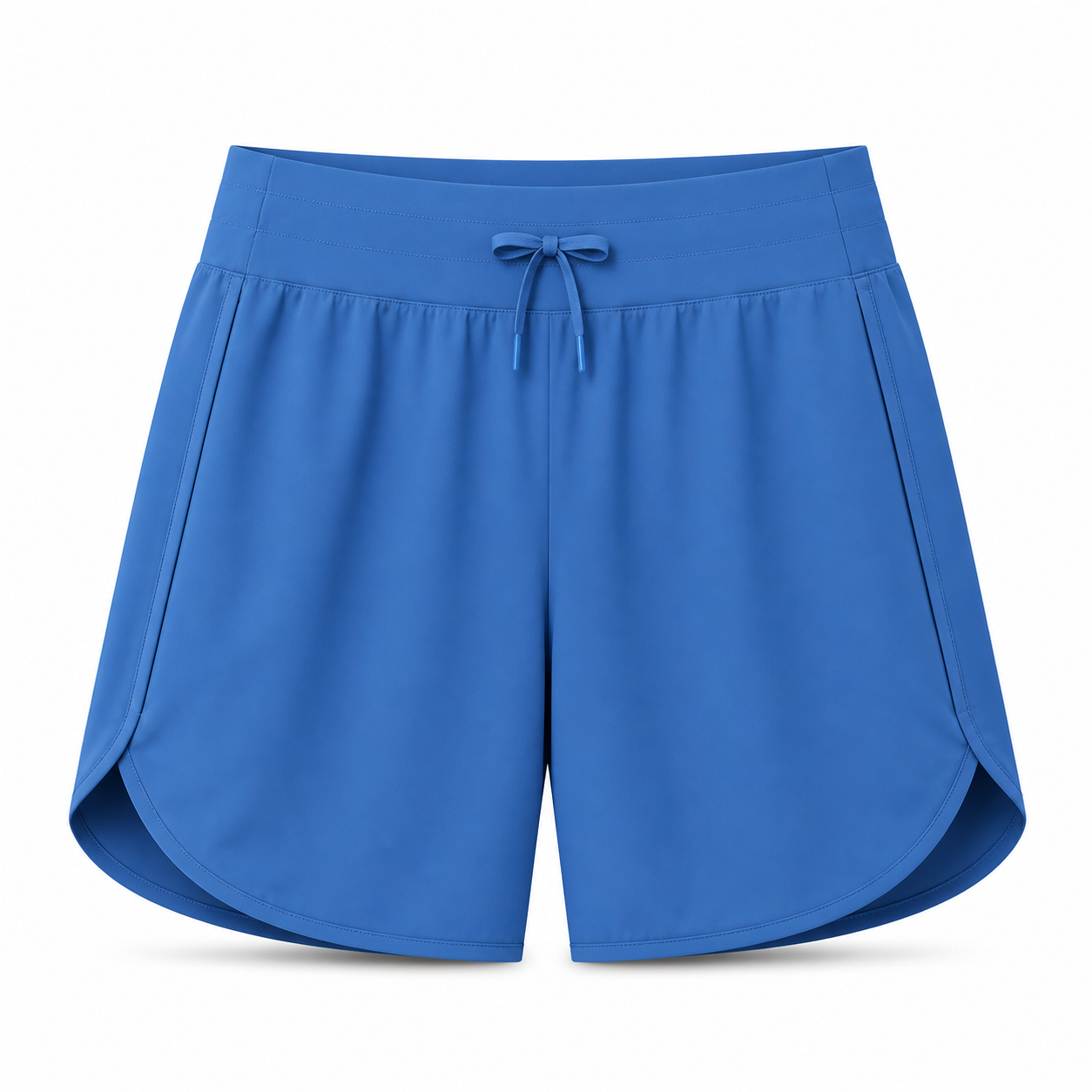 Blue women's 7-inch high-waist quick-dry running shorts