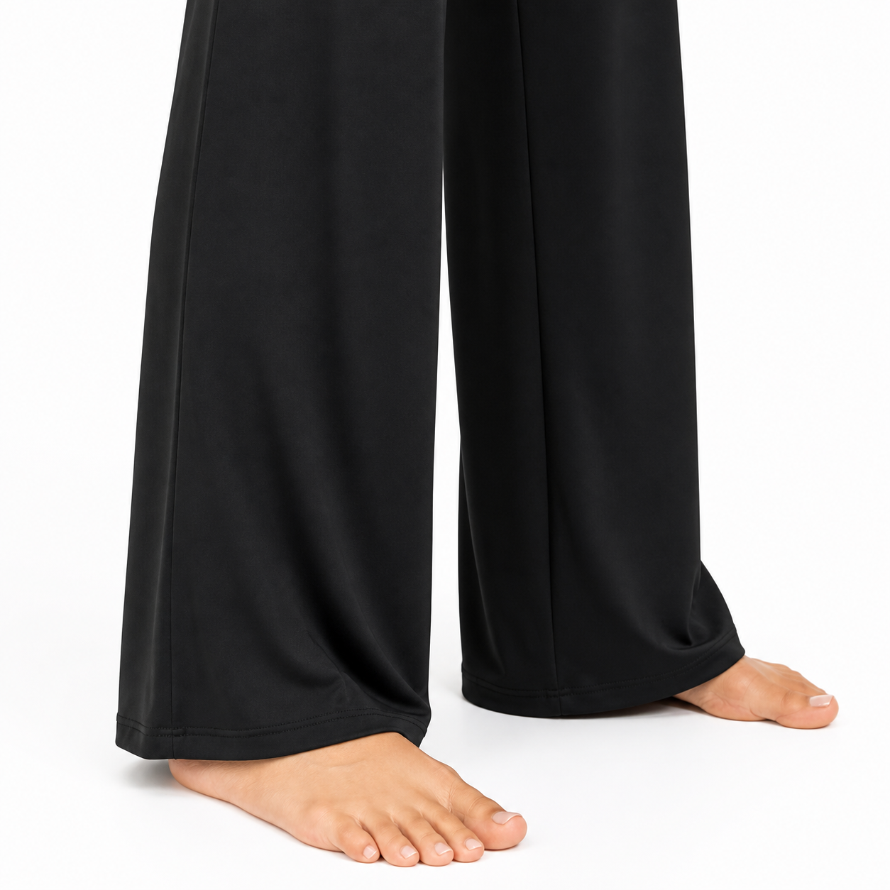 Fabric drape and clean hem detail
