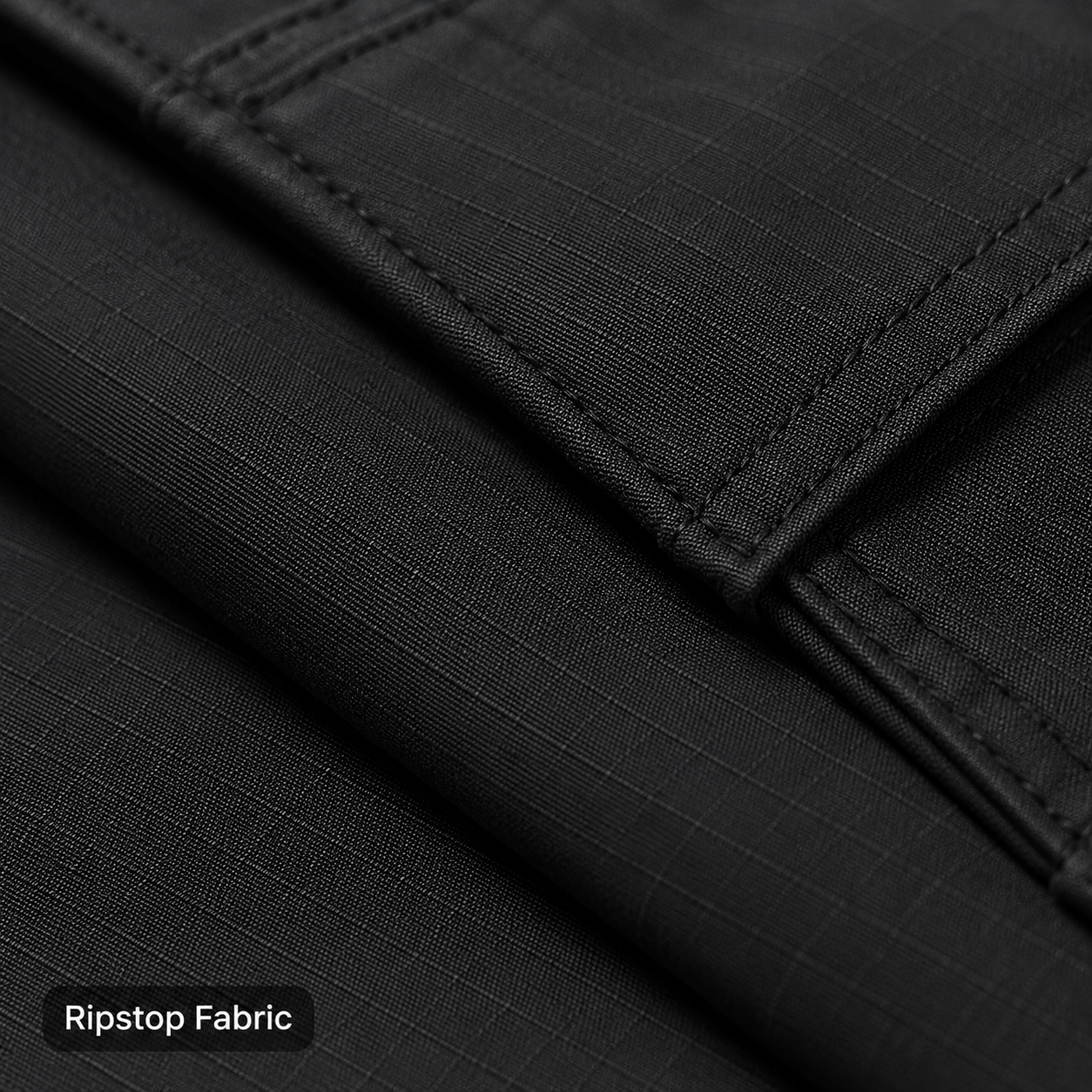 Ripstop fabric detail for men's tactical cargo work pants