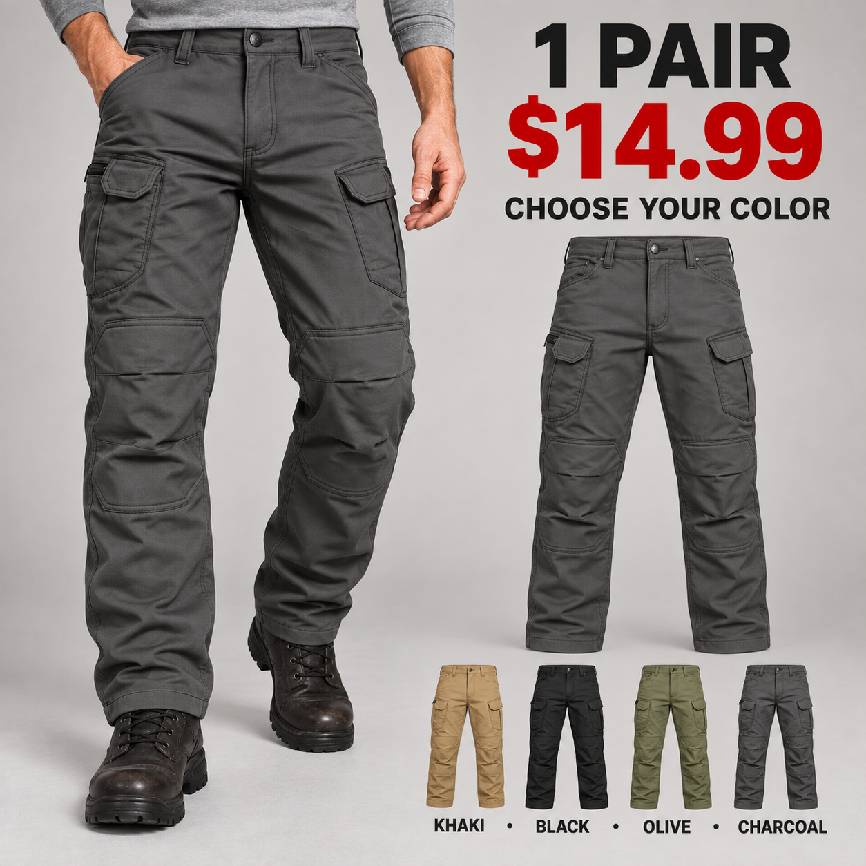 Single-pair cargo pants color selection