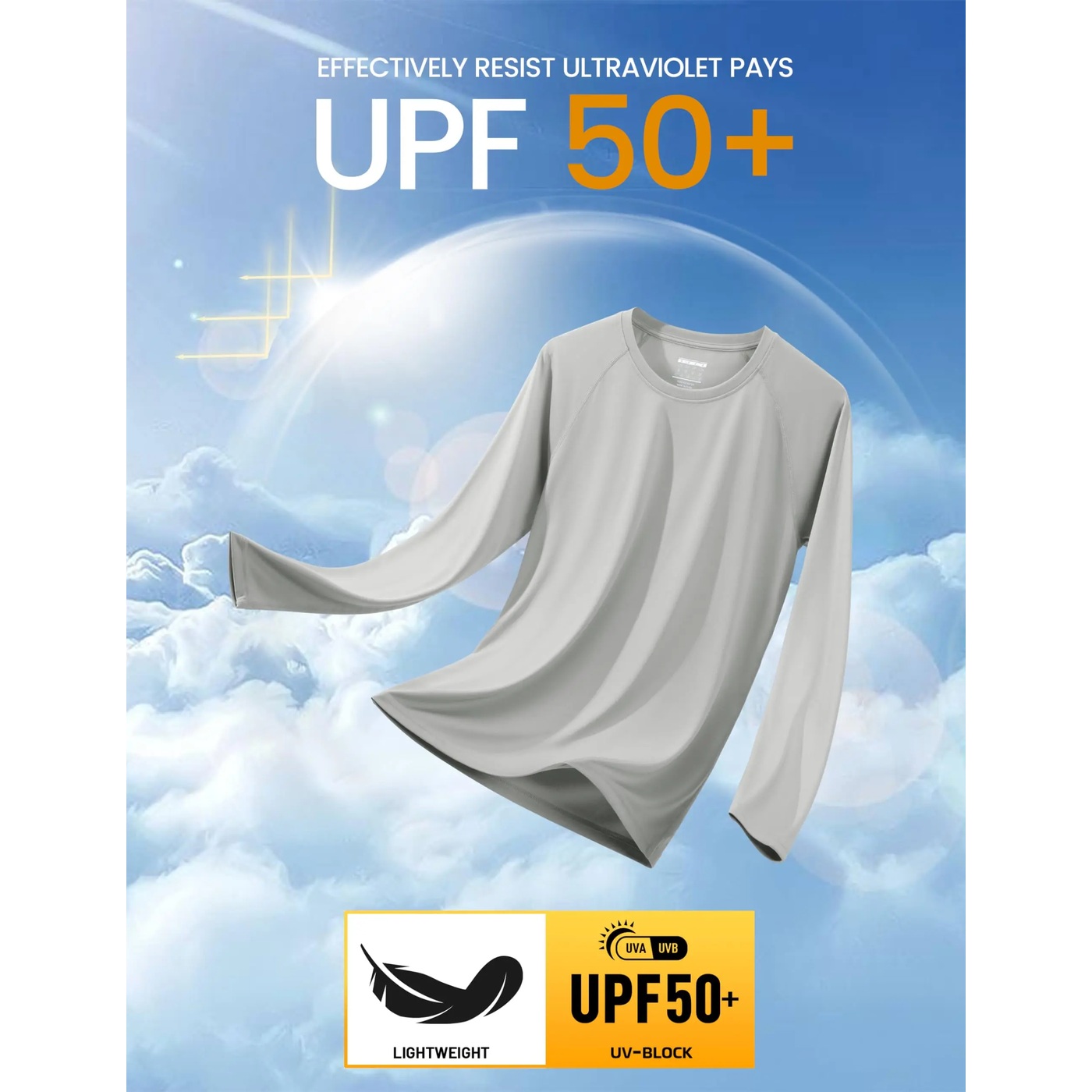 Men's UPF 50+ Quick-Dry Long Sleeve Sun Shirt