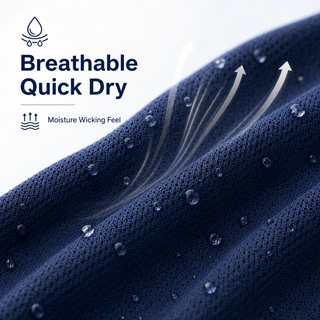 Breathable quick dry fabric detail on men's sun shirt