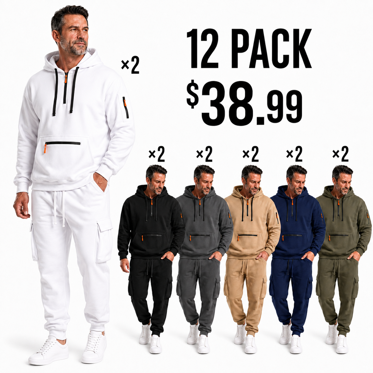 Unlined Spring/Fall Mixed 6 Colors 12 Pack, six colors with two sets per color, $38.99