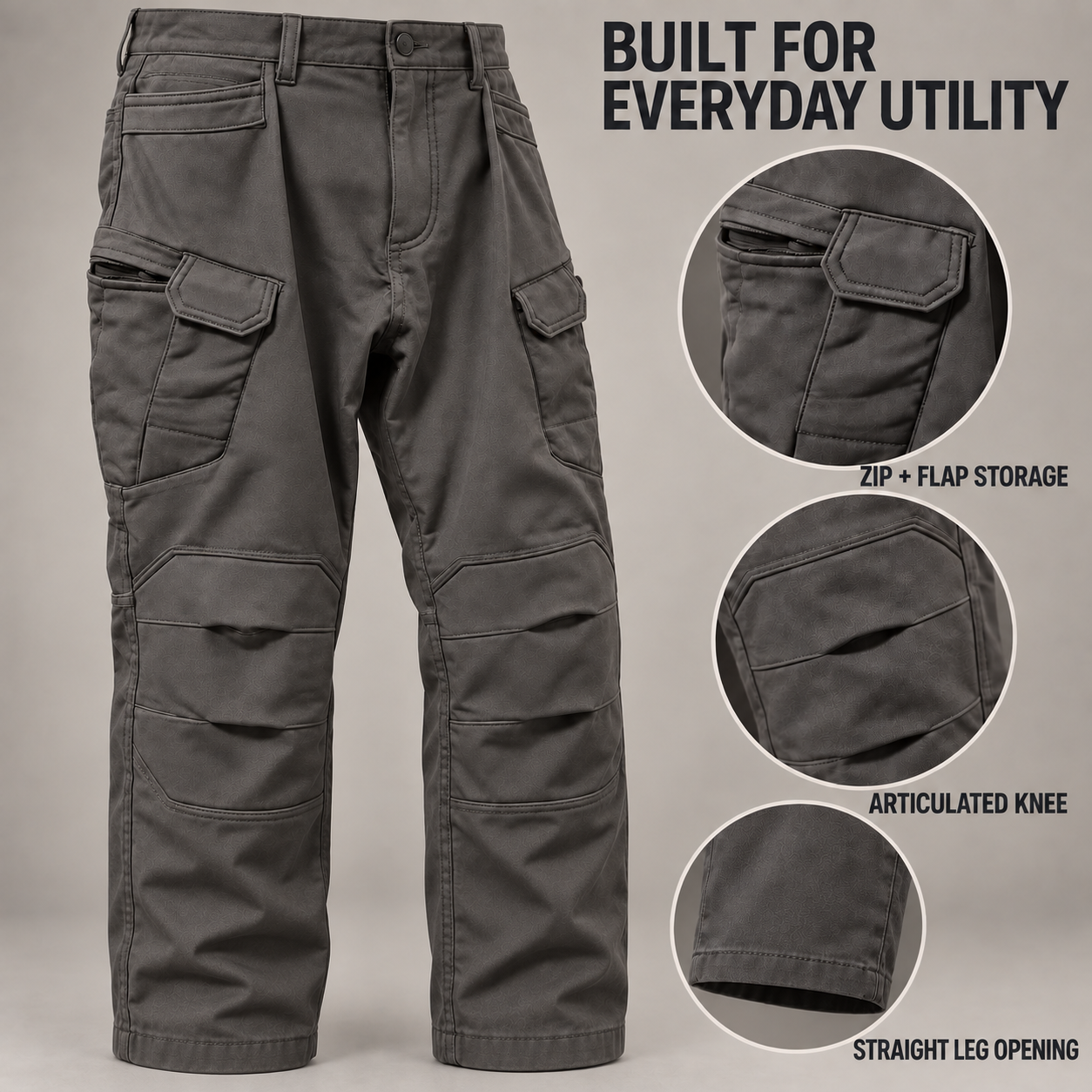 Men's Fleece-Lined Functional Cargo Pants