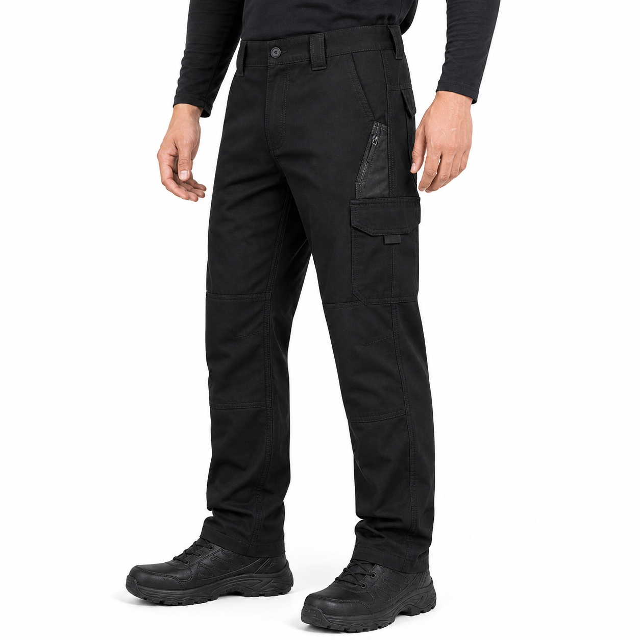 Black tactical cargo work pants color variant