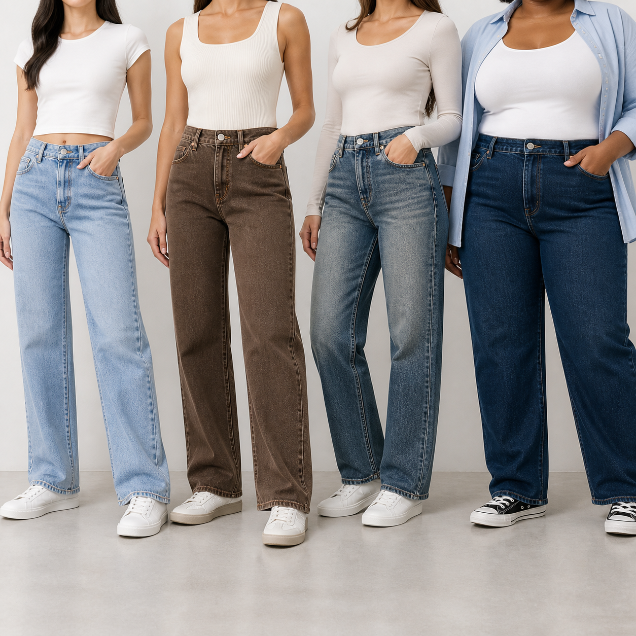 Multi body type try-on group photo 2