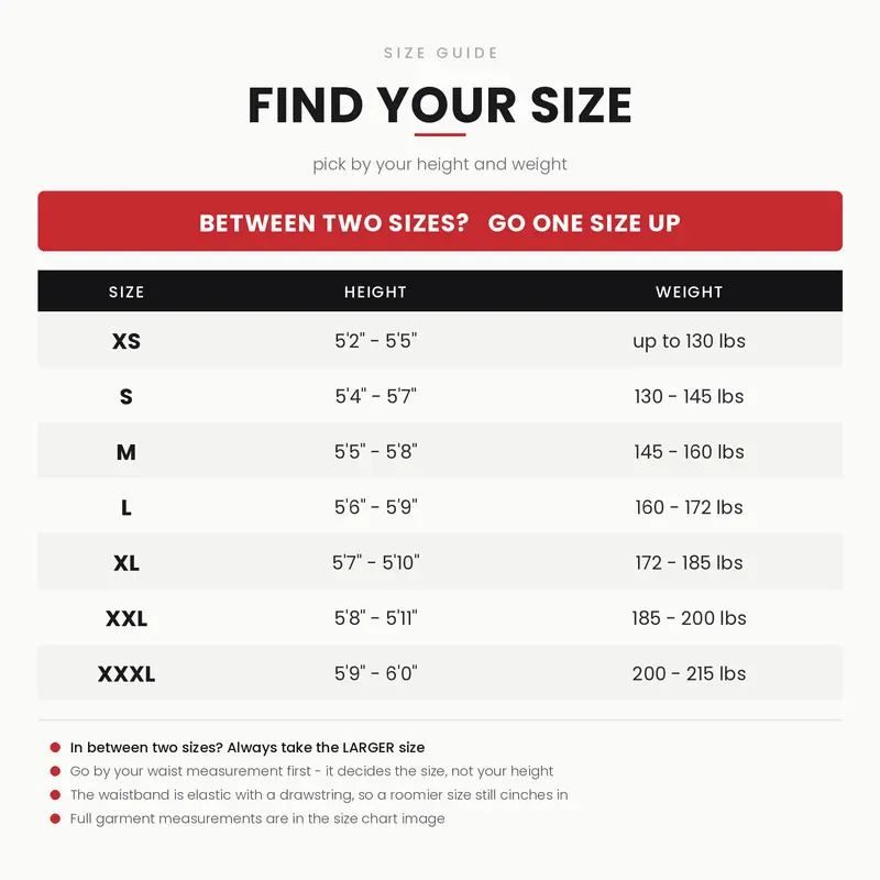Men's loose-fit cargo pants 27 size guide height weight webp