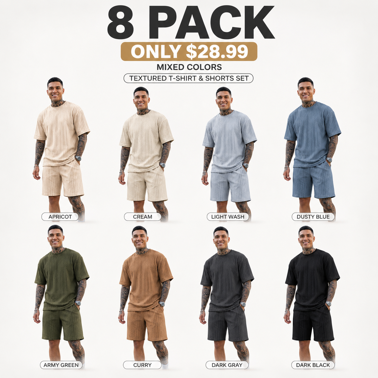 ⚡FINAL SALE⚡Men's Summer Casual Set - Breathable Tee & Drawstring Shorts