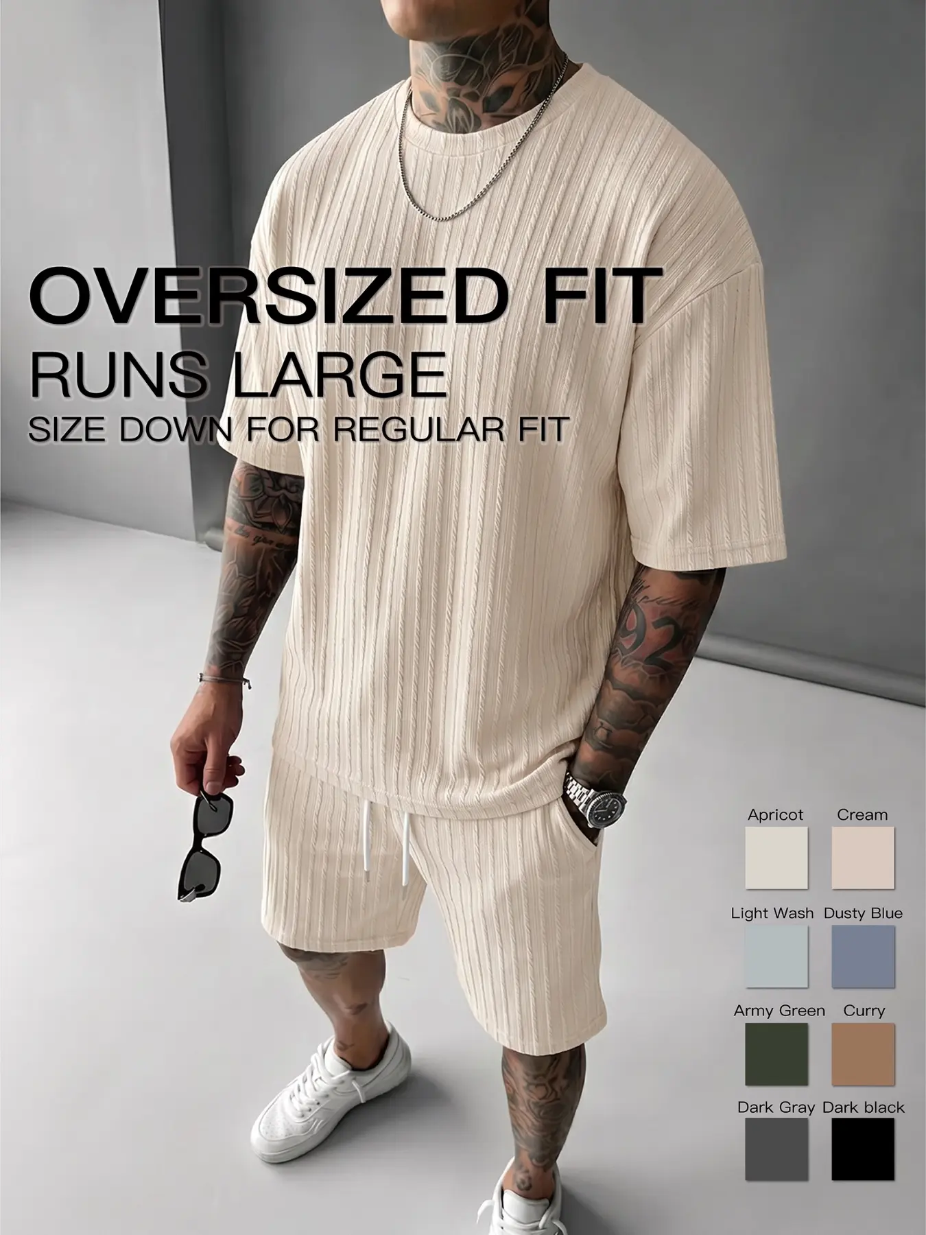 ⚡FINAL SALE⚡Men's Summer Casual Set - Breathable Tee & Drawstring Shorts