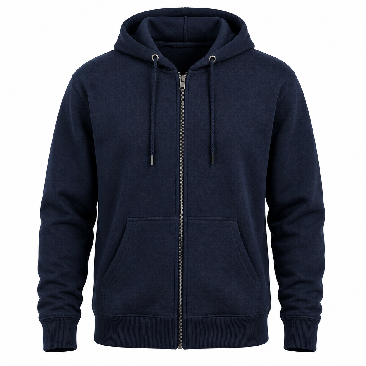 Men's full-zip fleece hoodie - 4Pack - Navy