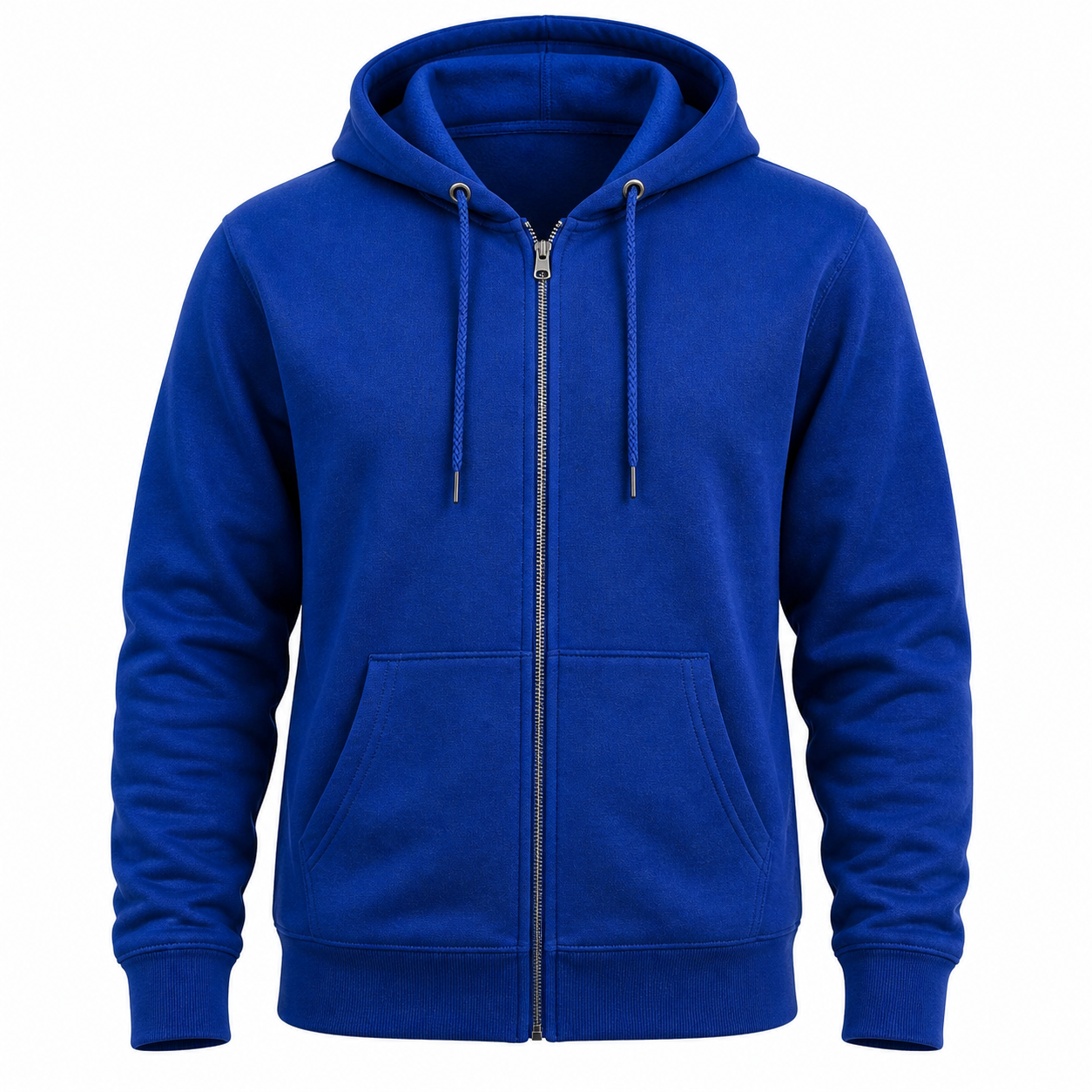 Men's full-zip fleece hoodie - 4Pack - Deep Royal