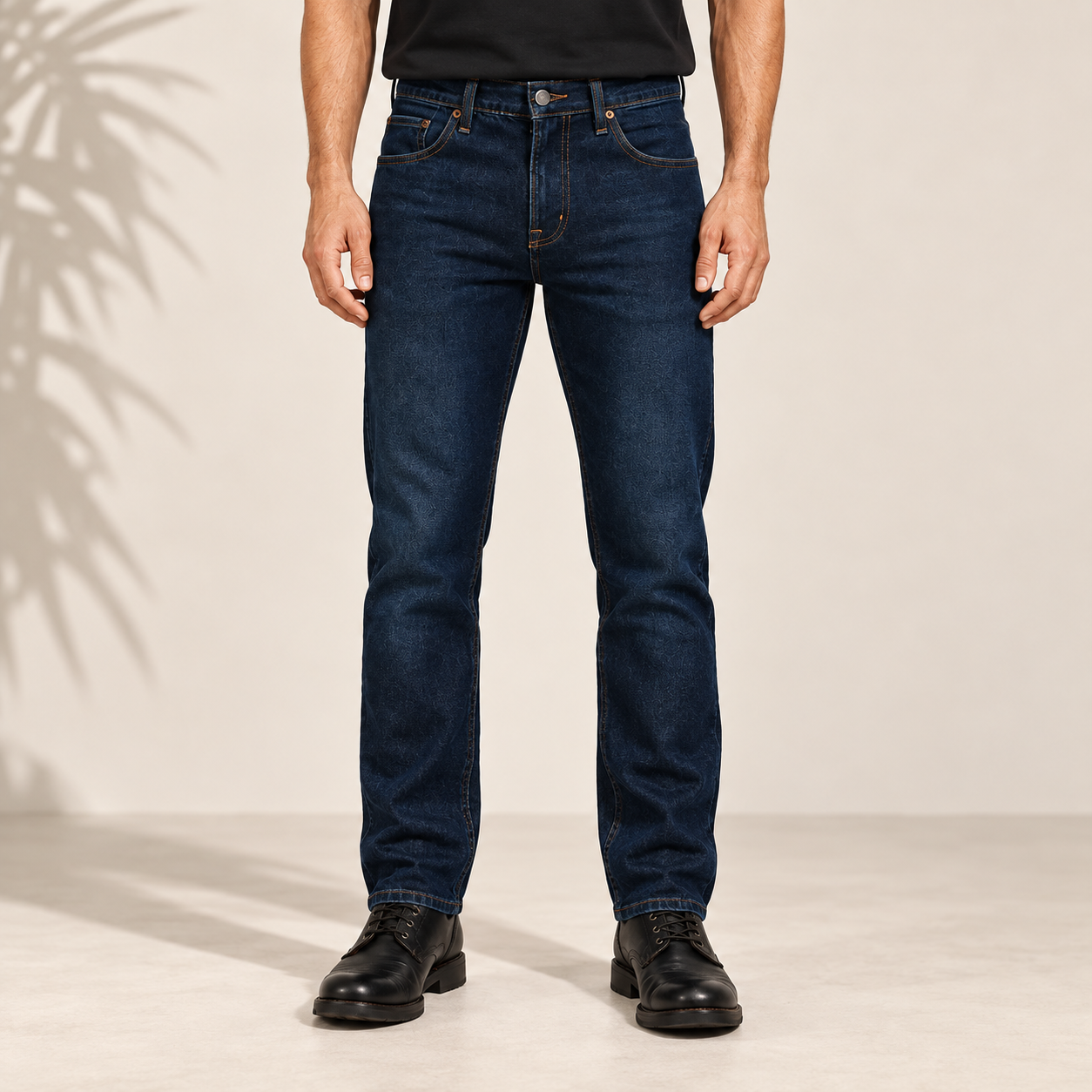 Men's classic fit jeans front view