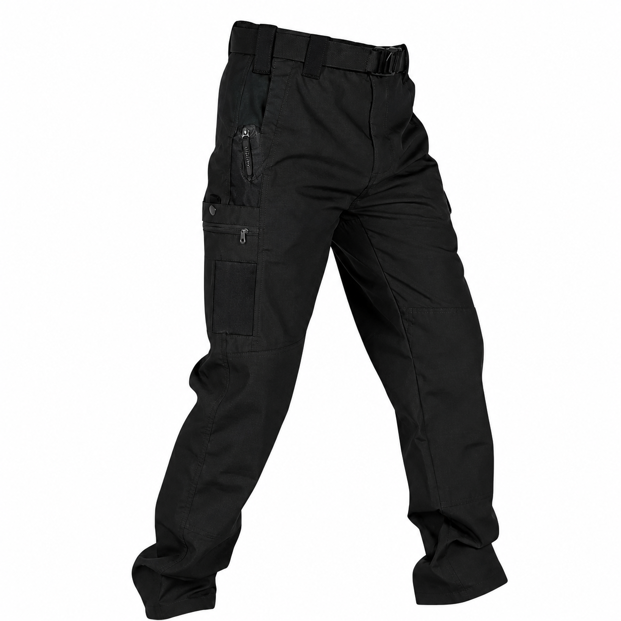 Black tactical cargo work pants