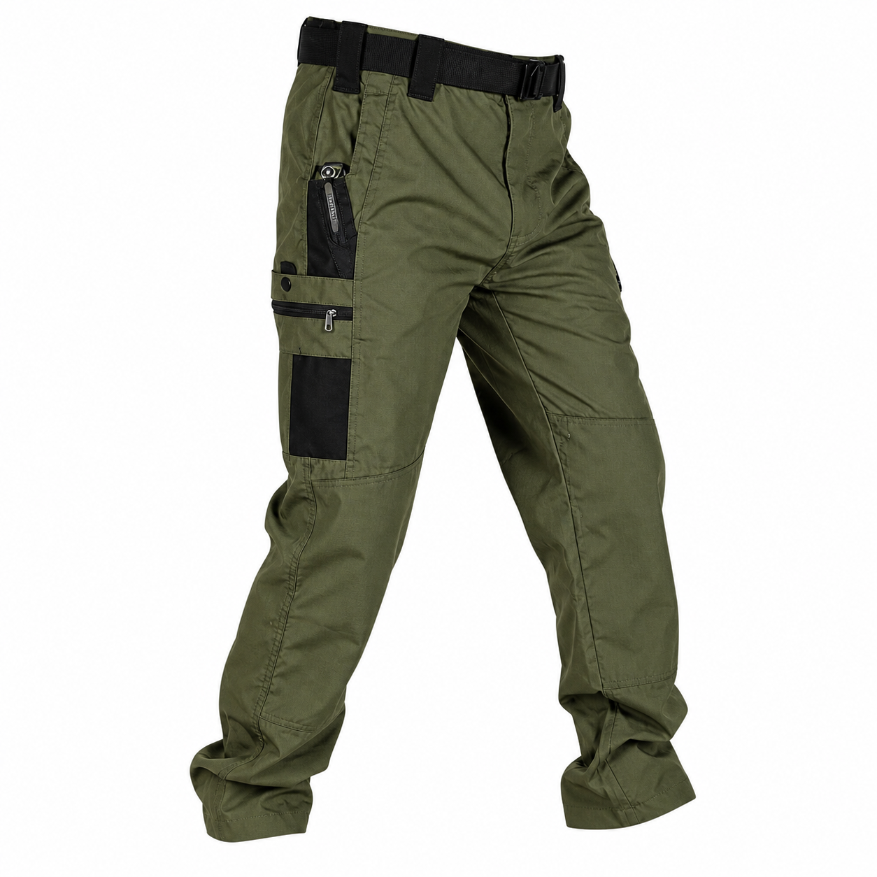 Green tactical cargo work pants