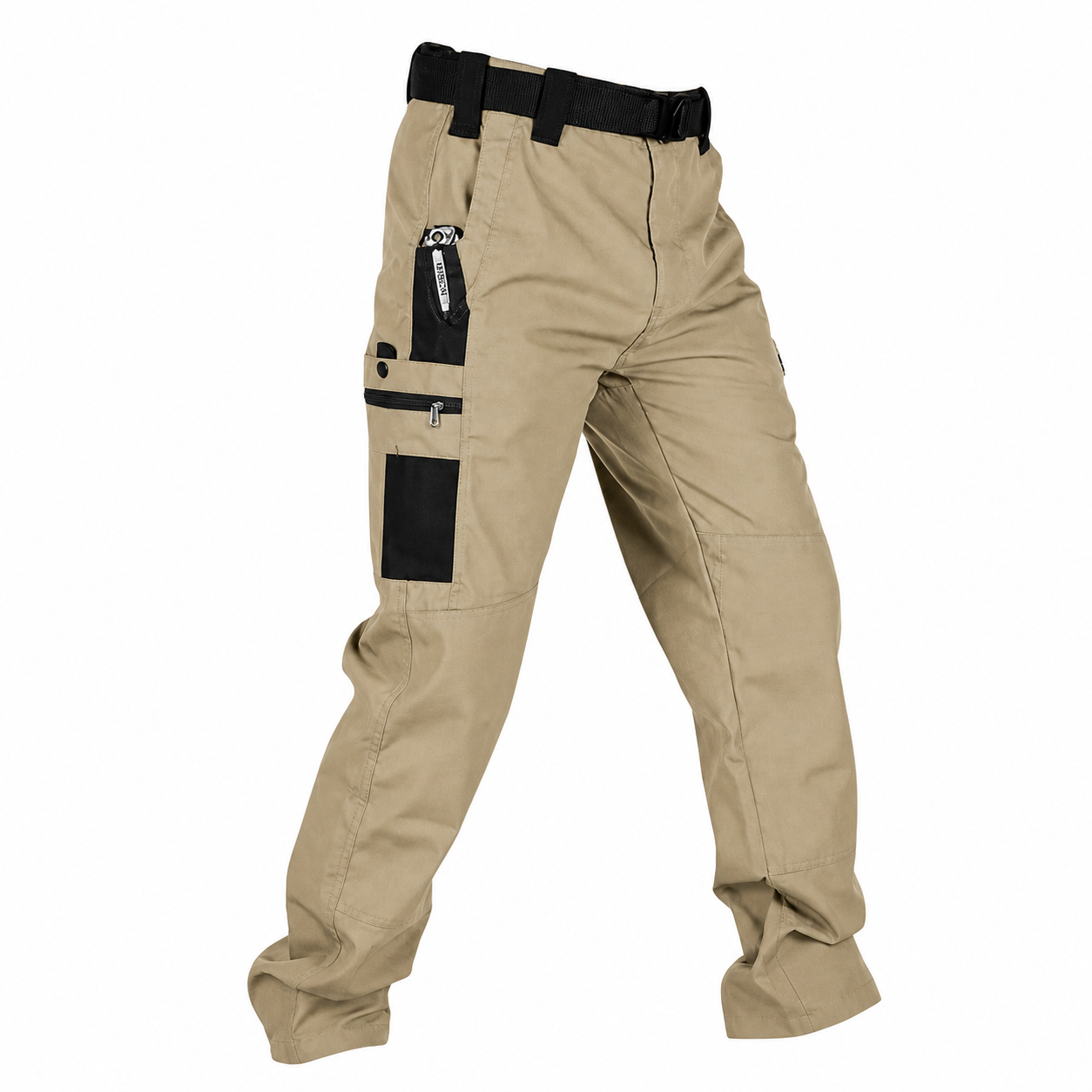 Khaki tactical cargo work pants