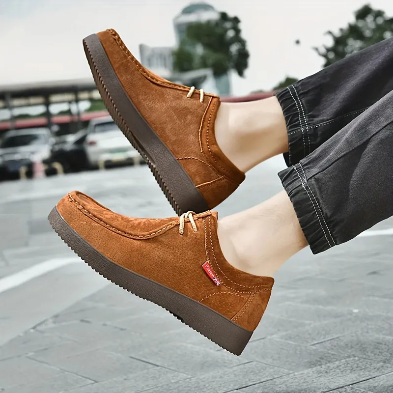 🔥Comfortable Anti-slip Men's Handmade Casual Shoes - Solid Color Handmade Loafers
