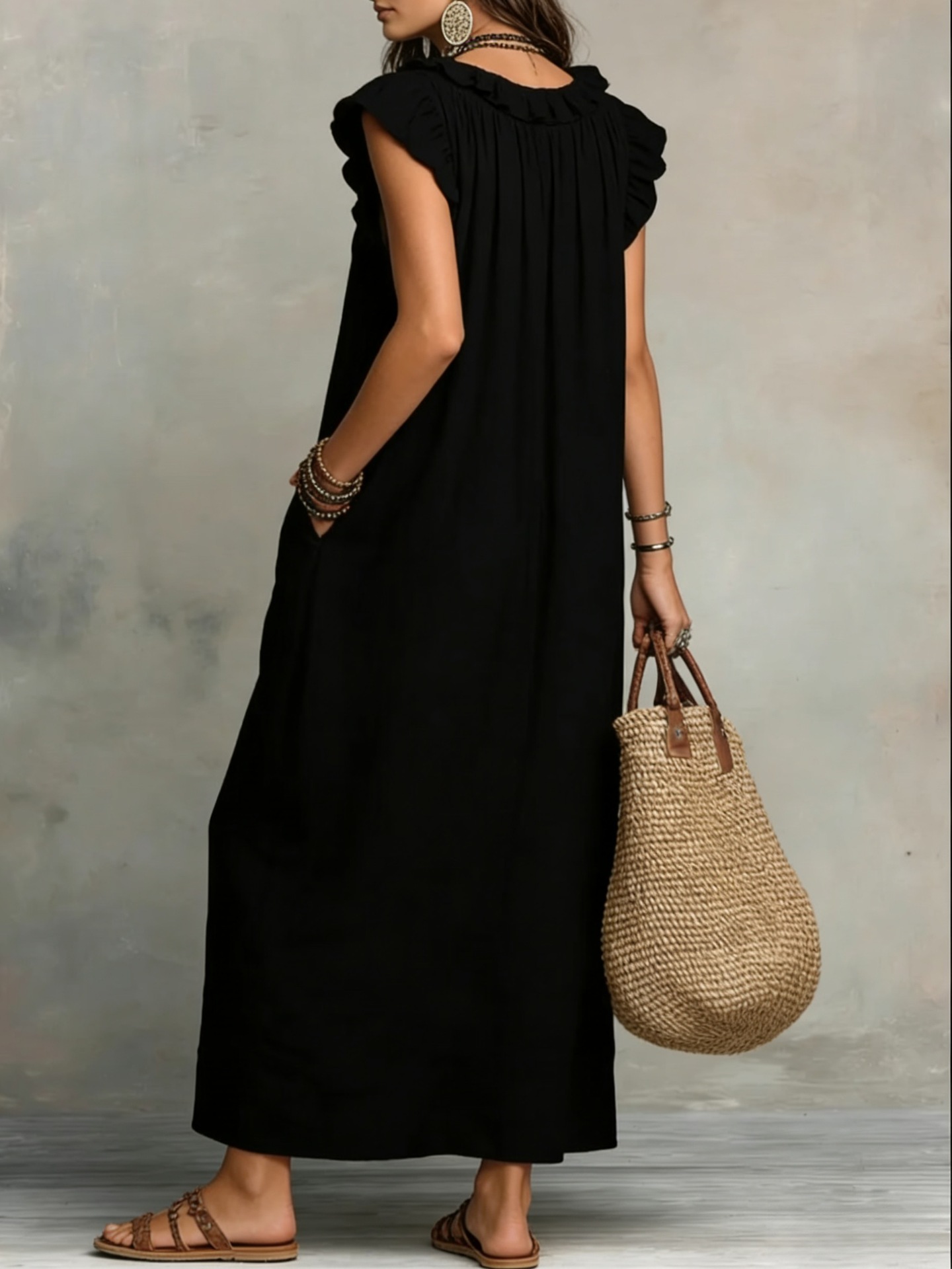 [Copy]Hot Selling Now！Elegant & Flowy Ruffled Shirt And Wide-leg Pants Two-piece Set