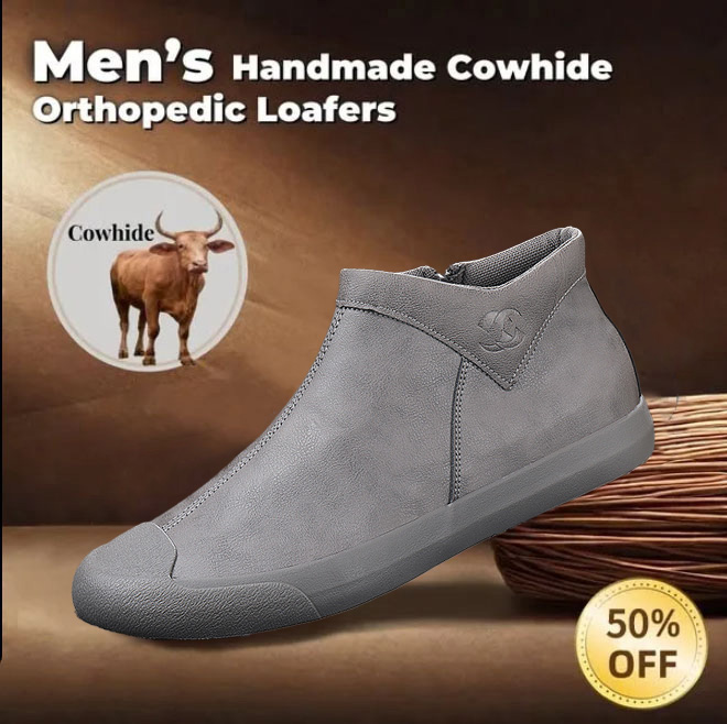 ⏰ 50% OFF - Men's Genuine Leather Non-Slip Orthopedic Shoes, Men's Casual Leather Shoes