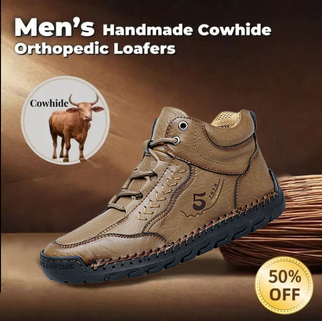 ⏰ 50% Off - Men's Genuine Leather Non-Slip Orthopedic Outdoor Casual Shoes